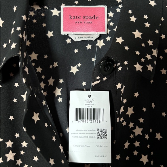 Kate Spade Scattered Stars Button-front Midi Shirt Dress - Picture 4 of 10